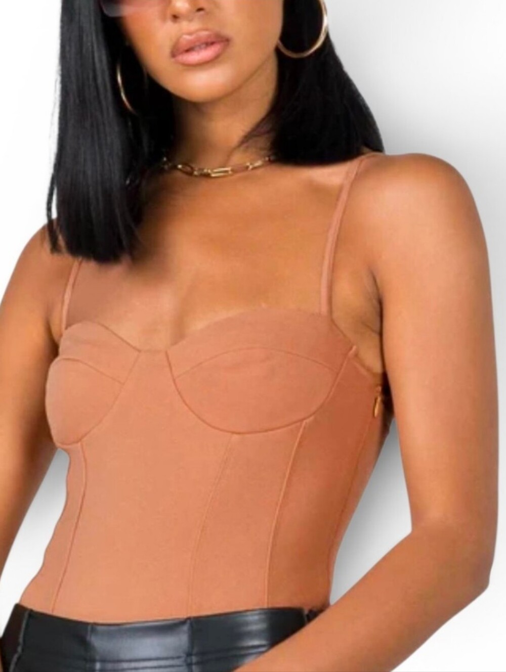 PRINCESS POLLY Nude Bustier Cami Bodysuit - Size 6